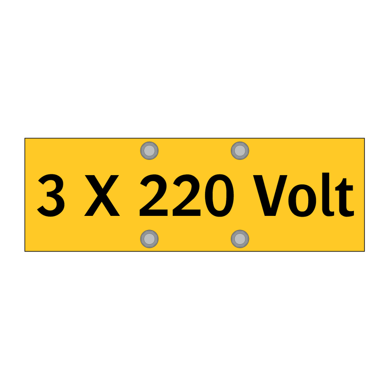 3 X 220 Volt & 3 X 220 Volt & 3 X 220 Volt