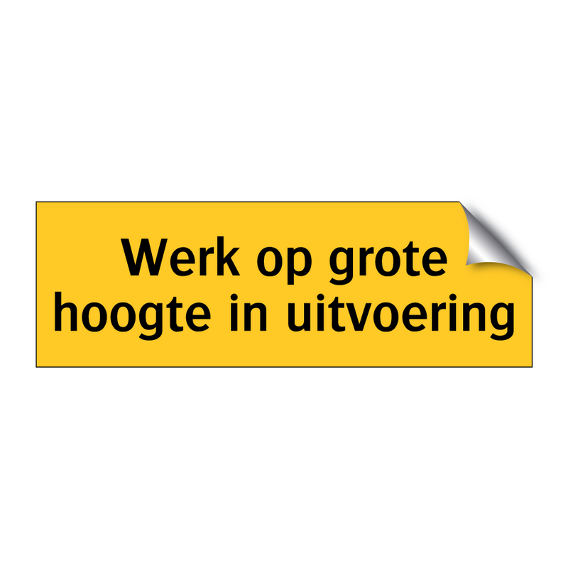 Werk op grote hoogte in uitvoering & Werk op grote hoogte in uitvoering