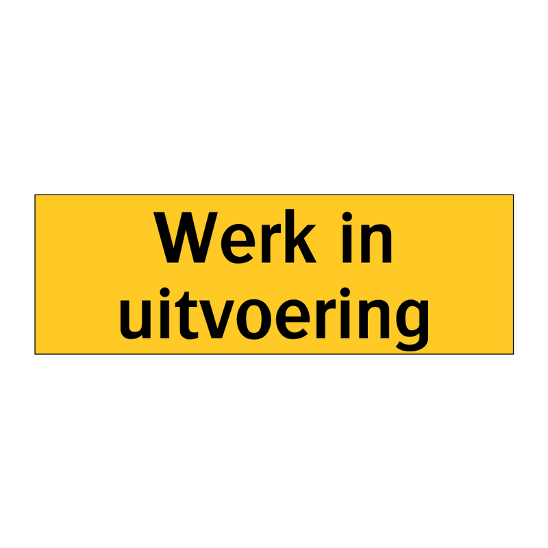 Werk in uitvoering & Werk in uitvoering & Werk in uitvoering & Werk in uitvoering