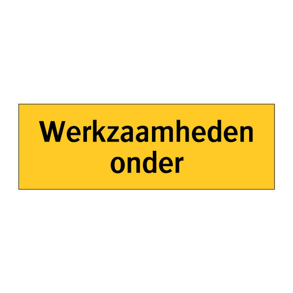 Werkzaamheden onder & Werkzaamheden onder & Werkzaamheden onder & Werkzaamheden onder