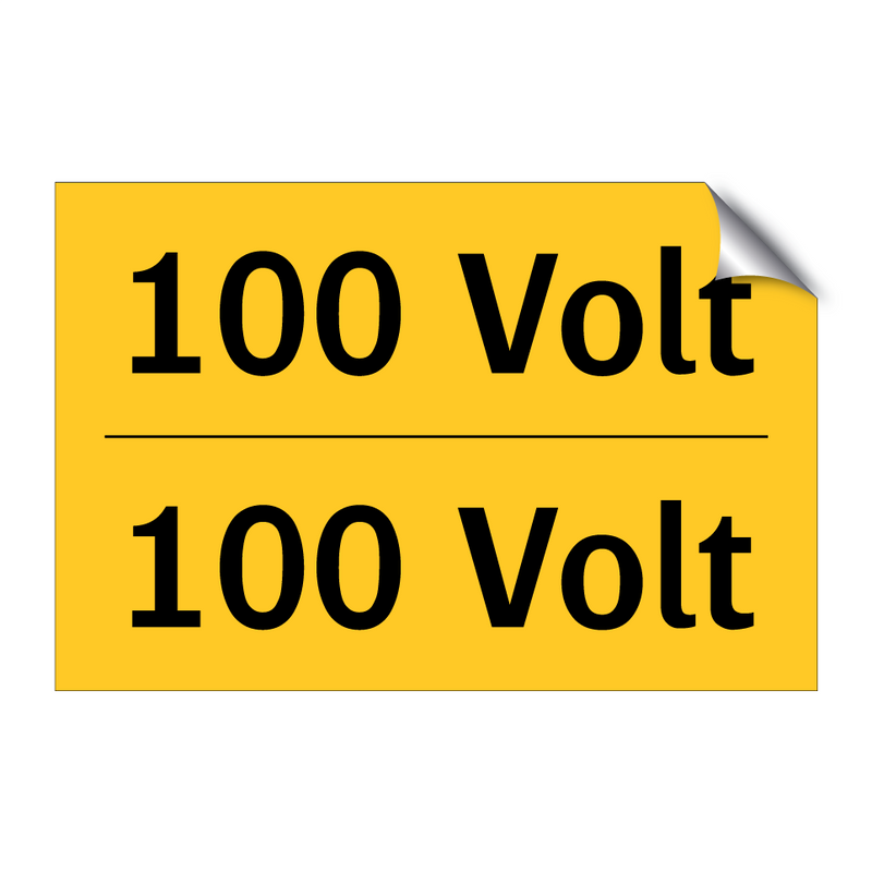 100 Volt & 100 Volt & 100 Volt & 100 Volt