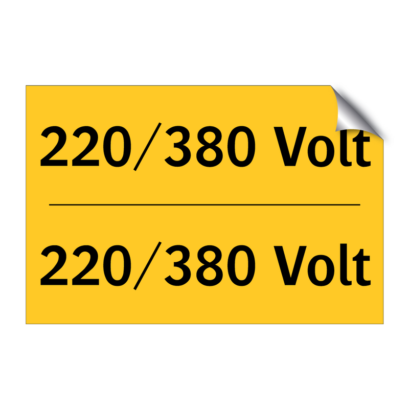 220/380 Volt & 220/380 Volt & 220/380 Volt & 220/380 Volt