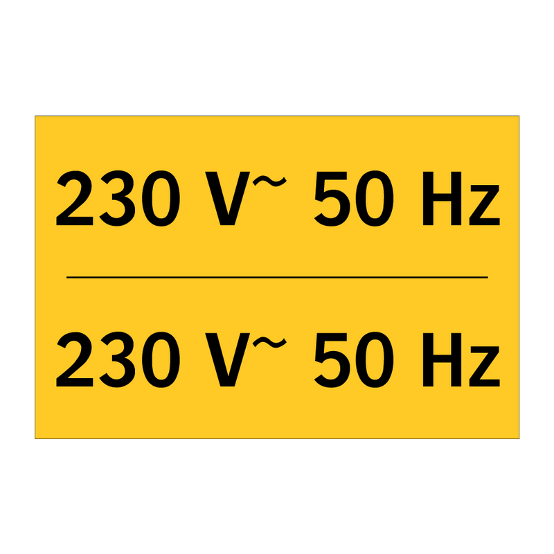 230 V~ 50 Hz & 230 V~ 50 Hz & 230 V~ 50 Hz & 230 V~ 50 Hz & 230 V~ 50 Hz & 230 V~ 50 Hz