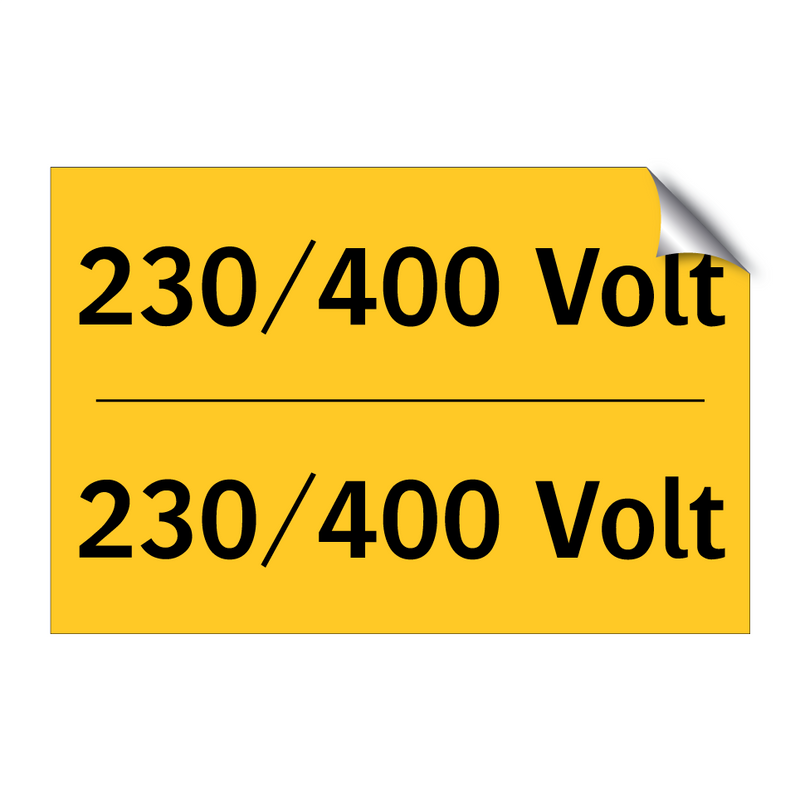 230/400 Volt & 230/400 Volt & 230/400 Volt & 230/400 Volt