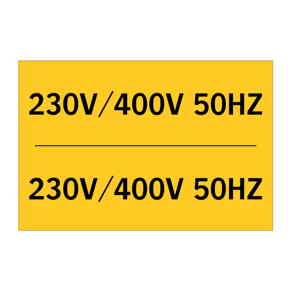 230V/400V 50HZ & 230V/400V 50HZ & 230V/400V 50HZ & 230V/400V 50HZ & 230V/400V 50HZ & 230V/400V 50HZ