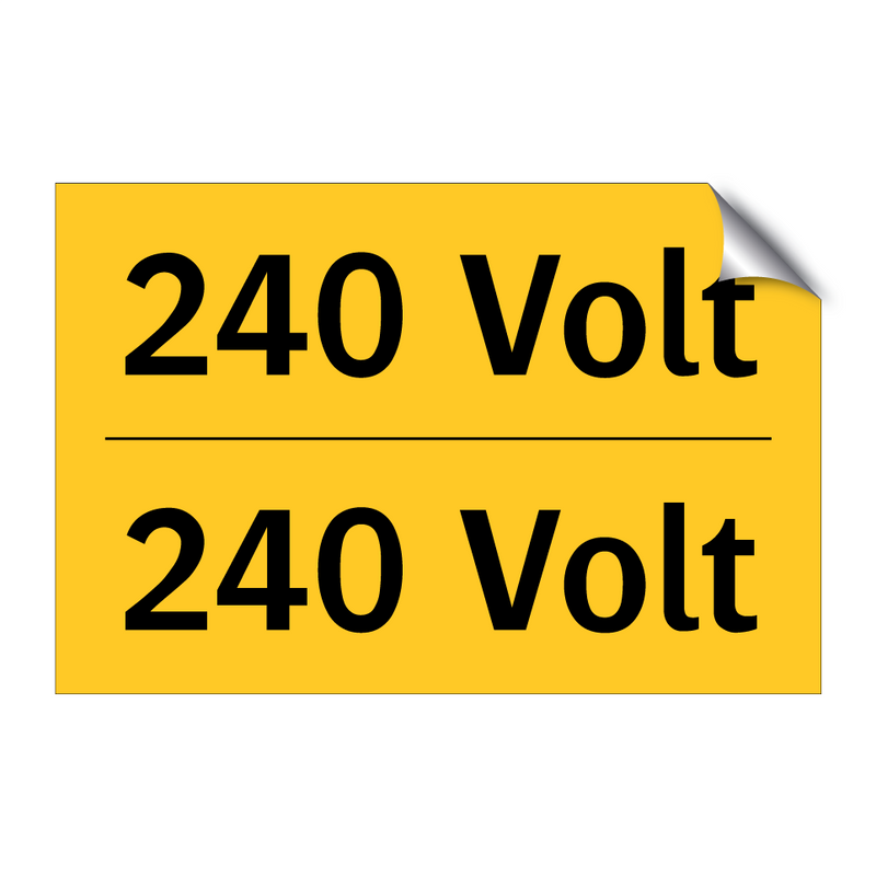 240 Volt & 240 Volt & 240 Volt & 240 Volt