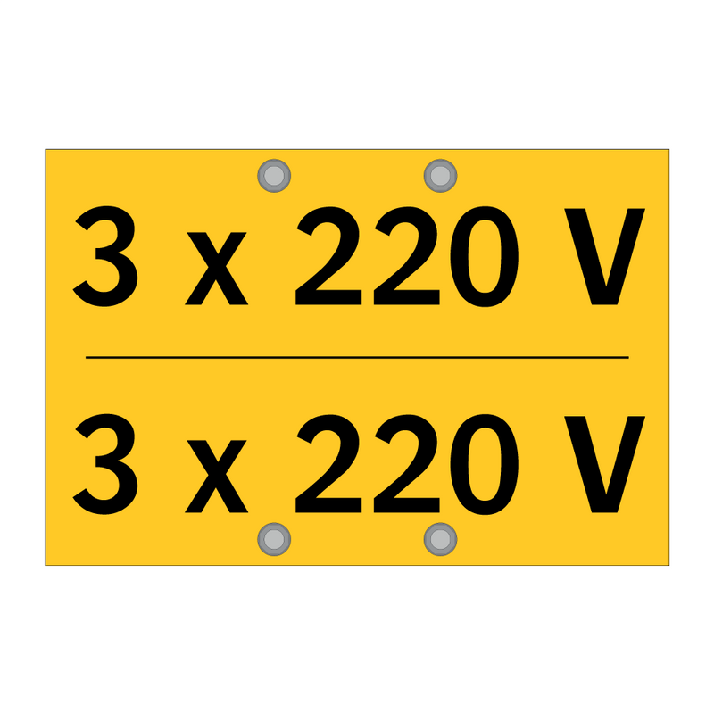 3 x 220 V & 3 x 220 V & 3 x 220 V & 3 x 220 V & 3 x 220 V