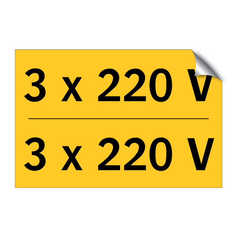 3 x 220 V & 3 x 220 V & 3 x 220 V & 3 x 220 V