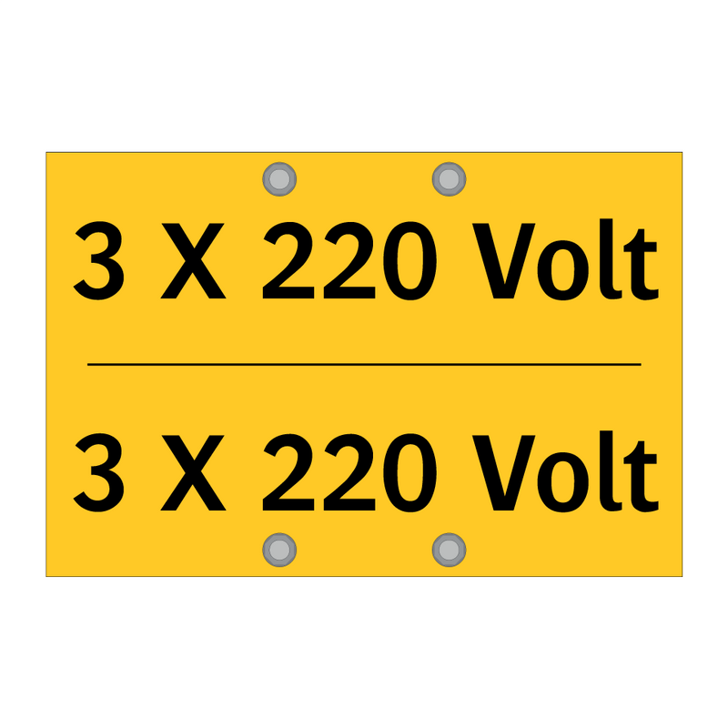 3 X 220 Volt & 3 X 220 Volt & 3 X 220 Volt & 3 X 220 Volt & 3 X 220 Volt