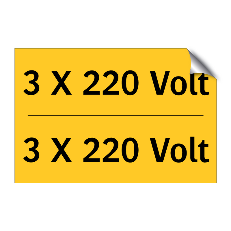 3 X 220 Volt & 3 X 220 Volt & 3 X 220 Volt & 3 X 220 Volt