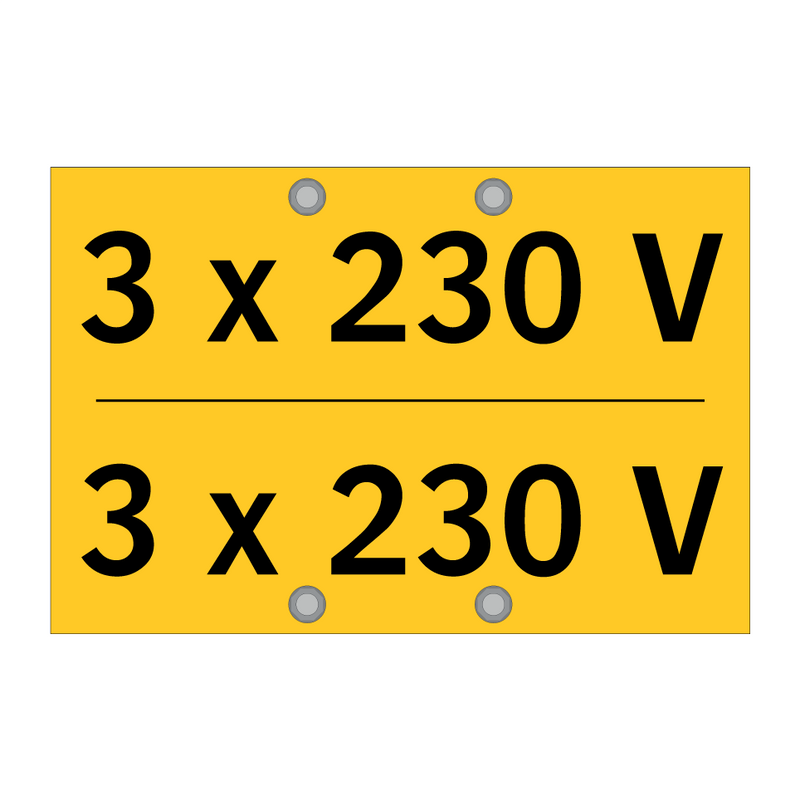 3 x 230 V & 3 x 230 V & 3 x 230 V & 3 x 230 V & 3 x 230 V