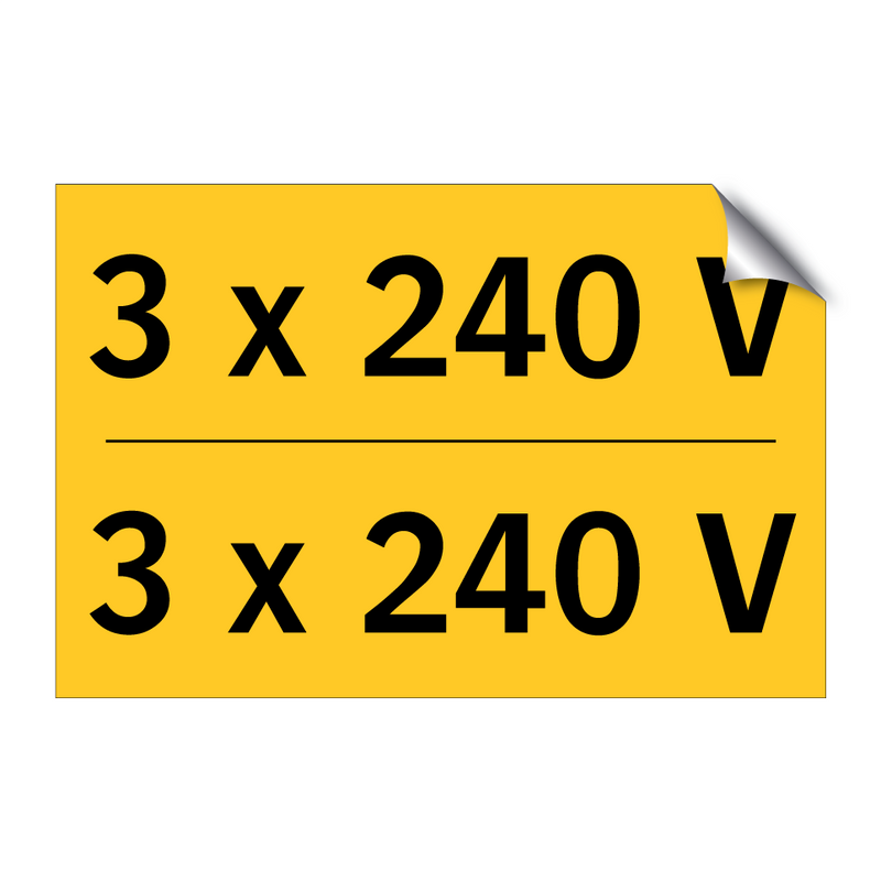 3 x 240 V & 3 x 240 V & 3 x 240 V & 3 x 240 V