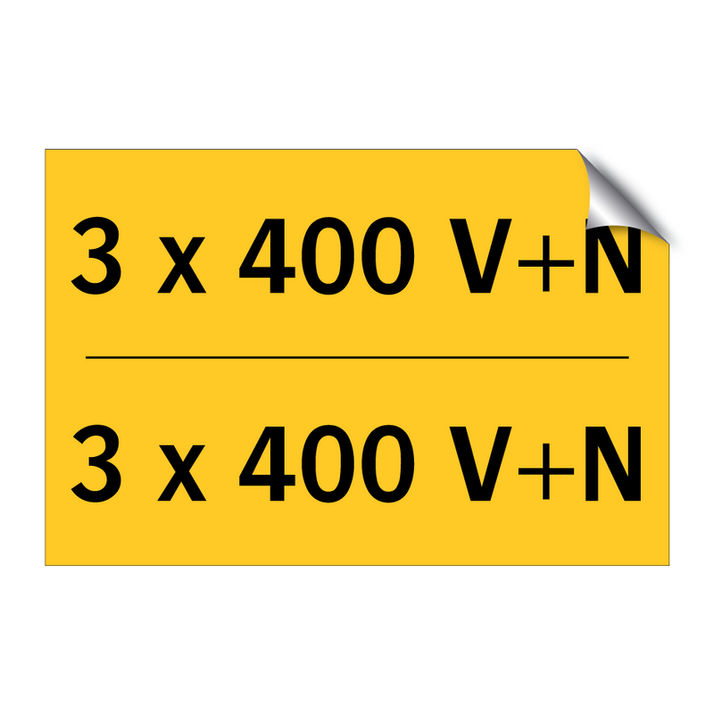 3 x 400 V+N & 3 x 400 V+N & 3 x 400 V+N & 3 x 400 V+N