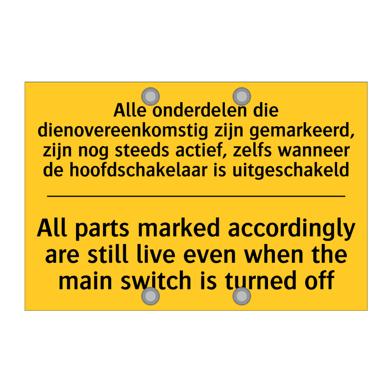 Alle onderdelen die dienovereenkomstig /.../ - All parts marked accordingly are /.../