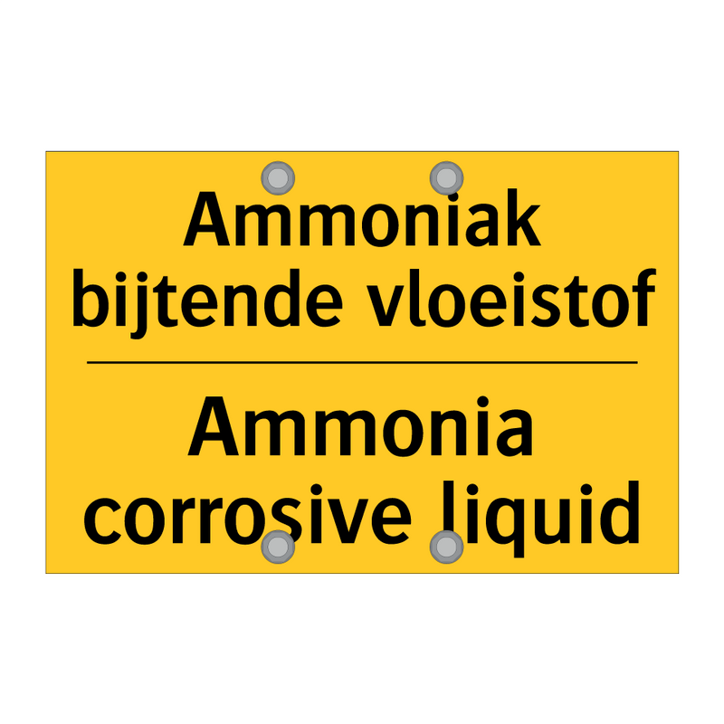 Ammoniak bijtende vloeistof - Ammonia corrosive liquid