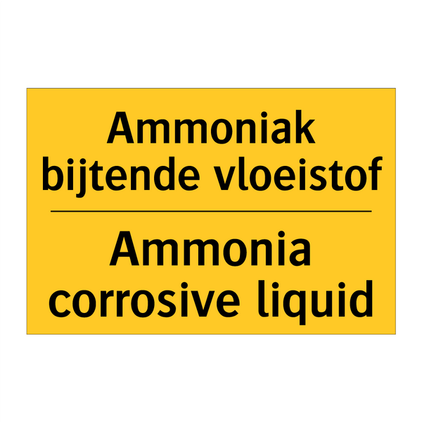 Ammoniak bijtende vloeistof - Ammonia corrosive liquid