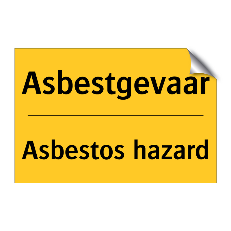 Asbestgevaar - Asbestos hazard & Asbestgevaar - Asbestos hazard & Asbestgevaar - Asbestos hazard