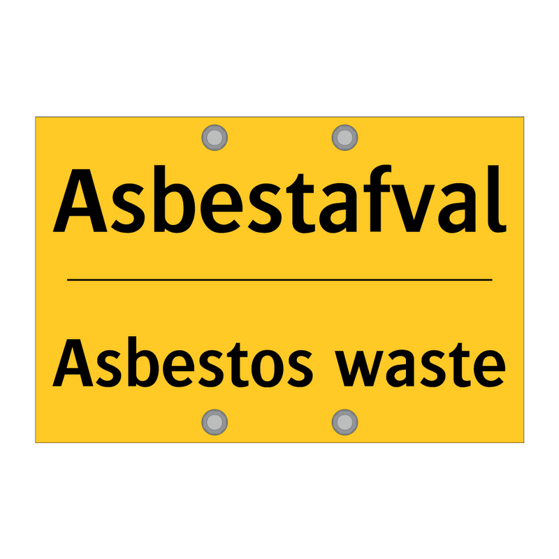 Asbestafval - Asbestos waste & Asbestafval - Asbestos waste & Asbestafval - Asbestos waste