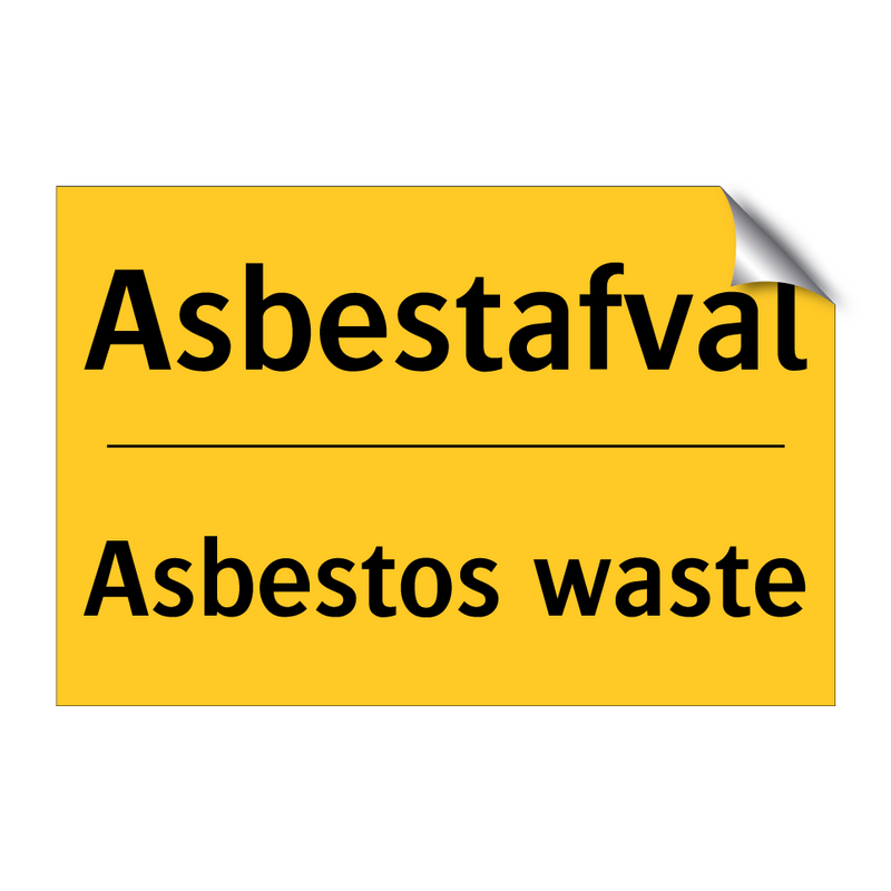 Asbestafval - Asbestos waste & Asbestafval - Asbestos waste & Asbestafval - Asbestos waste