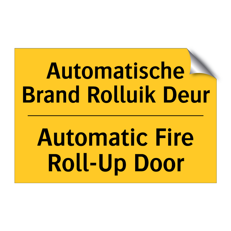 Automatische Brand Rolluik Deur - Automatic Fire Roll-Up Door