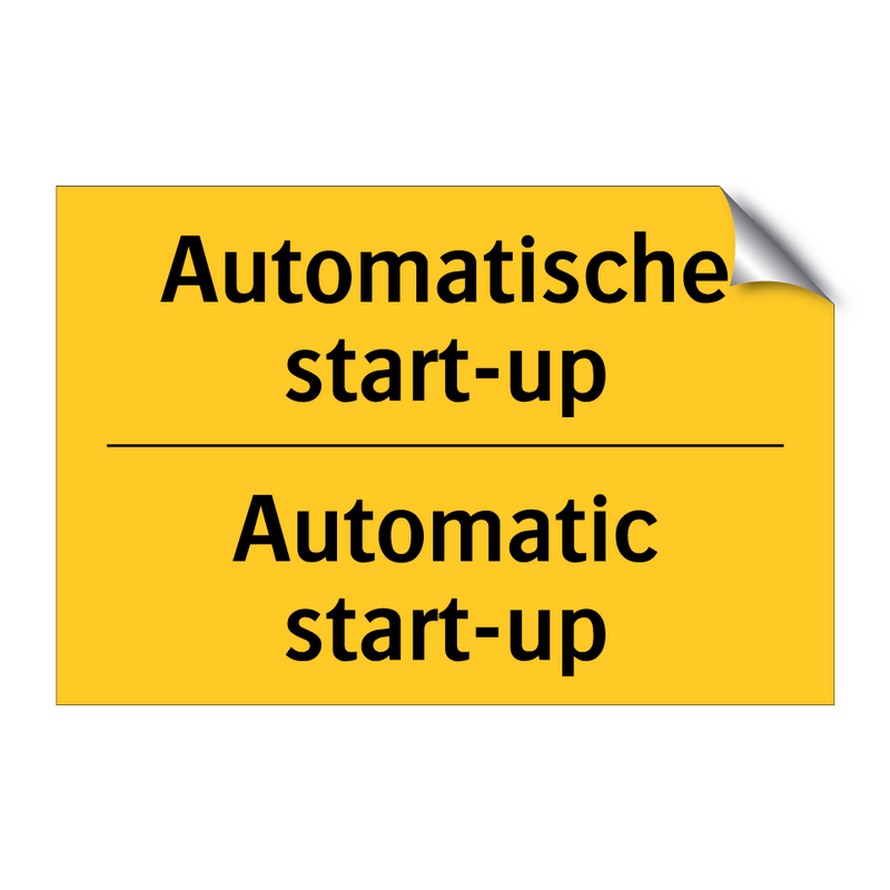 Automatische start-up - Automatic start-up & Automatische start-up - Automatic start-up