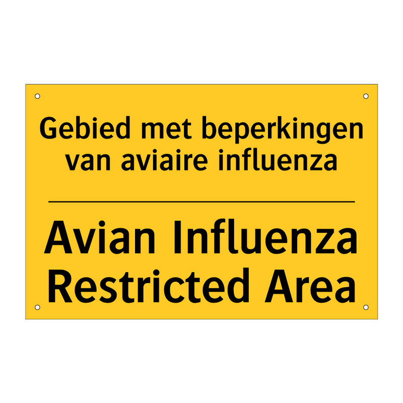 Gebied met beperkingen van aviaire influenza - Avian Influenza Restricted Area