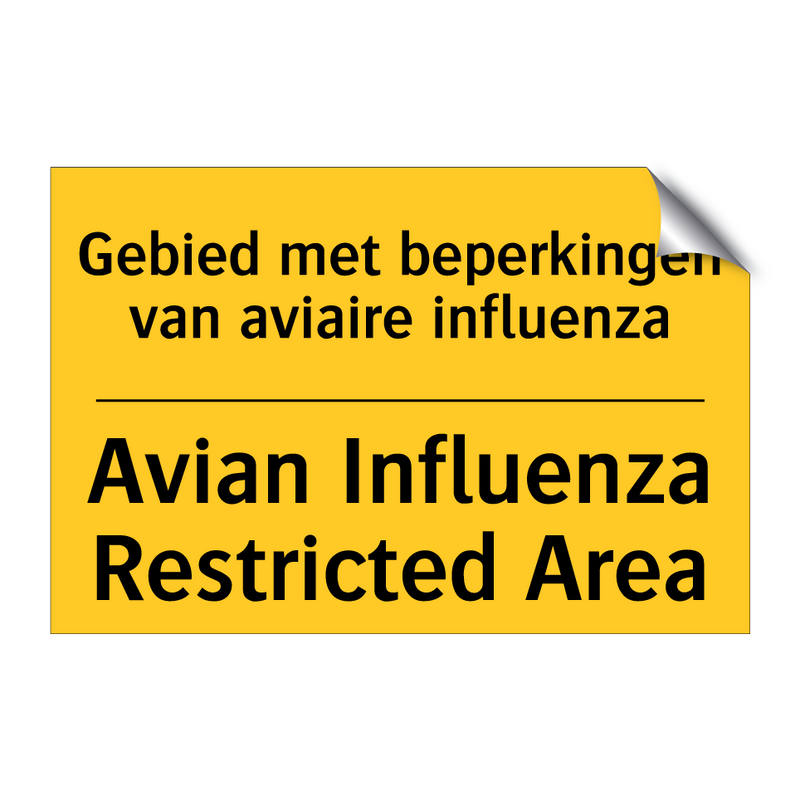 Gebied met beperkingen van aviaire influenza - Avian Influenza Restricted Area