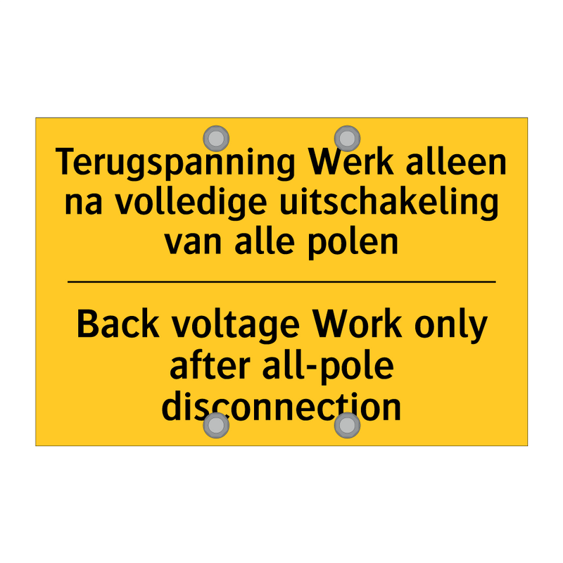 Terugspanning Werk alleen na volledige /.../ - Back voltage Work only after all-pole /.../