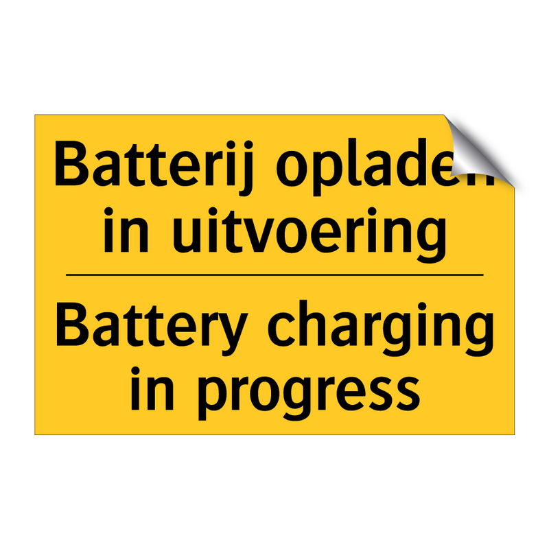 Batterij opladen in uitvoering - Battery charging in progress