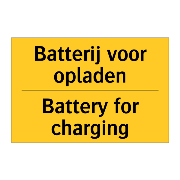 Batterij voor opladen - Battery for charging & Batterij voor opladen - Battery for charging