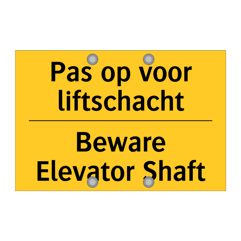 Pas op voor liftschacht - Beware Elevator Shaft & Pas op voor liftschacht - Beware Elevator Shaft