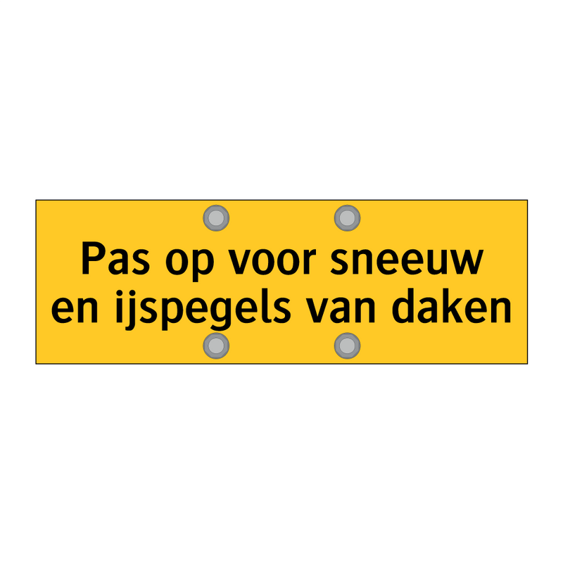 Pas op voor sneeuw en ijspegels van daken & Pas op voor sneeuw en ijspegels van daken