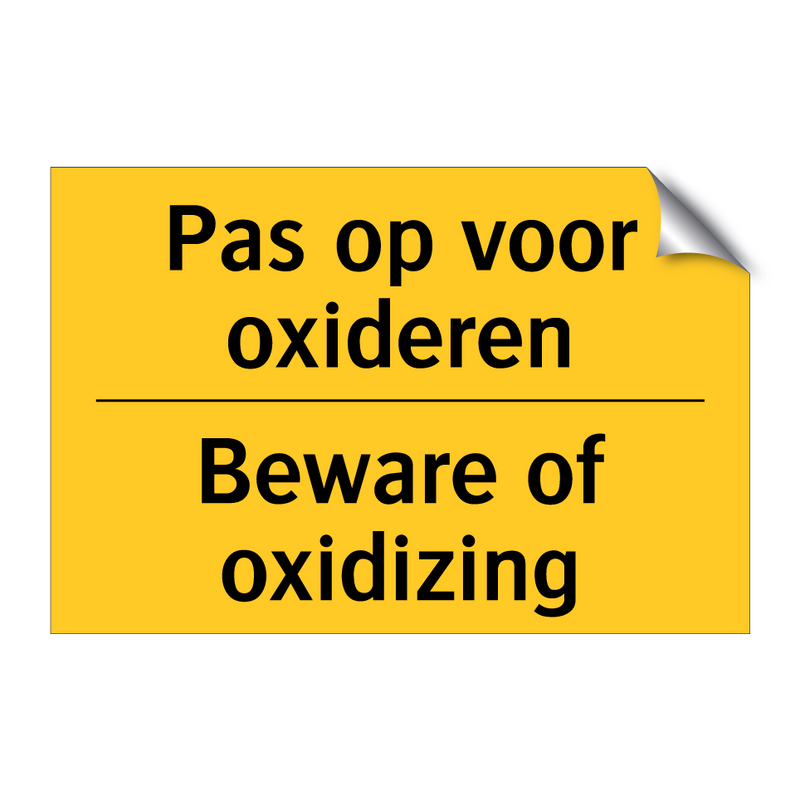 Pas op voor oxideren - Beware of oxidizing & Pas op voor oxideren - Beware of oxidizing