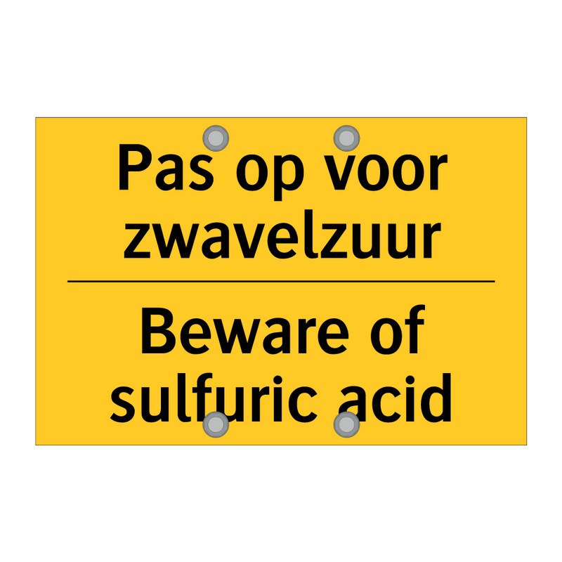 Pas op voor zwavelzuur - Beware of sulfuric acid & Pas op voor zwavelzuur - Beware of sulfuric acid