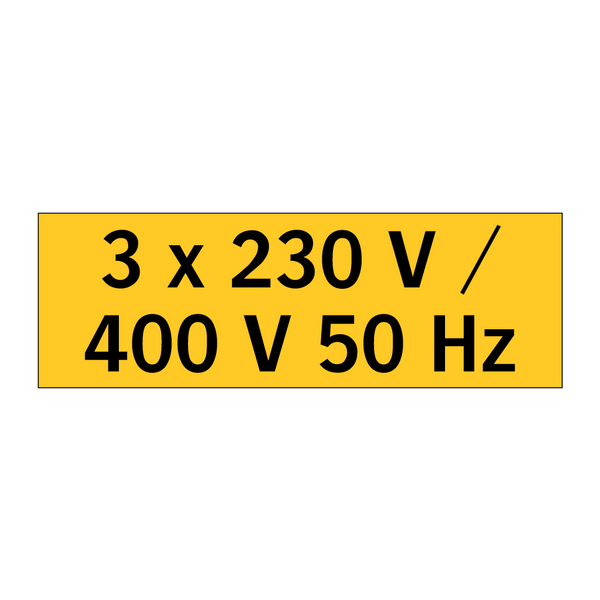 3 x 230 V / 400 V 50 Hz & 3 x 230 V / 400 V 50 Hz & 3 x 230 V / 400 V 50 Hz