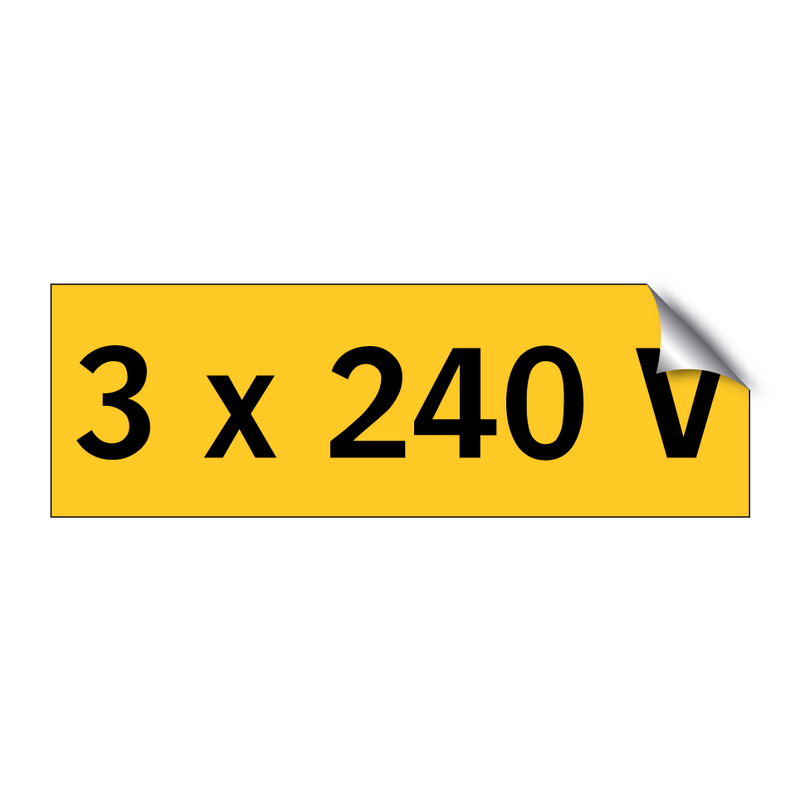 3 x 240 V & 3 x 240 V & 3 x 240 V & 3 x 240 V