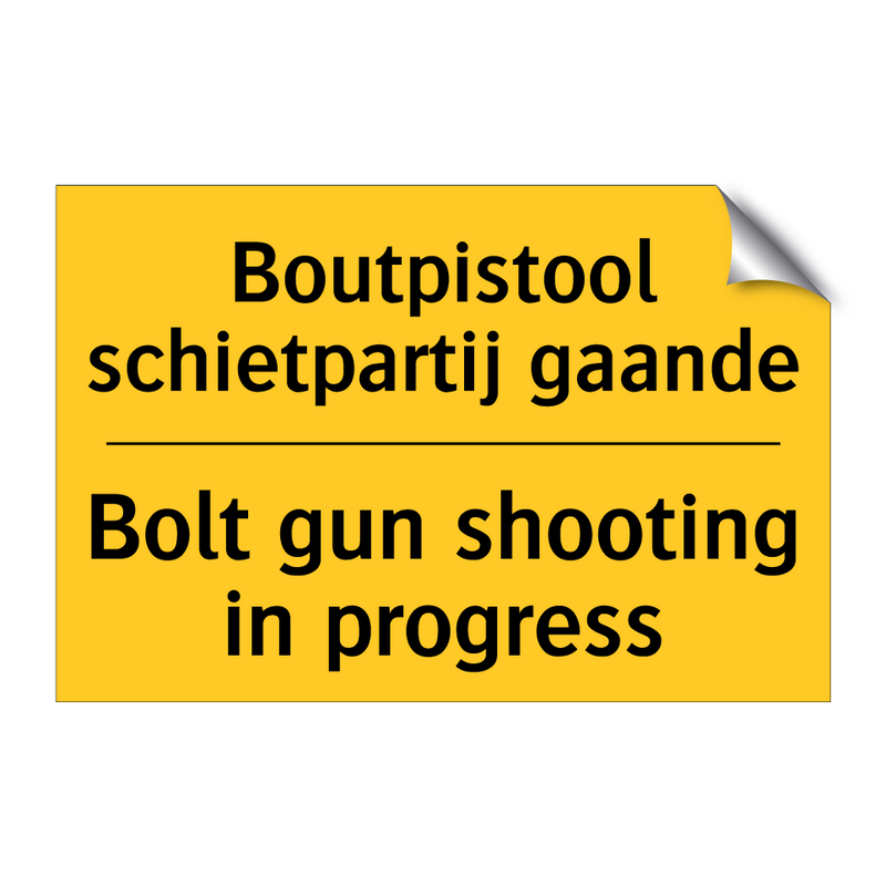 Boutpistool schietpartij gaande - Bolt gun shooting in progress