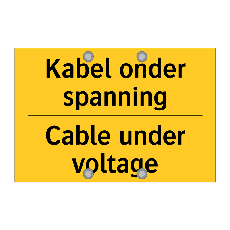 Kabel onder spanning - Cable under voltage & Kabel onder spanning - Cable under voltage