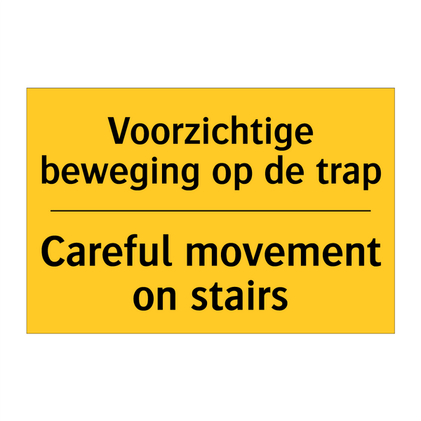 Voorzichtige beweging op de trap - Careful movement on stairs