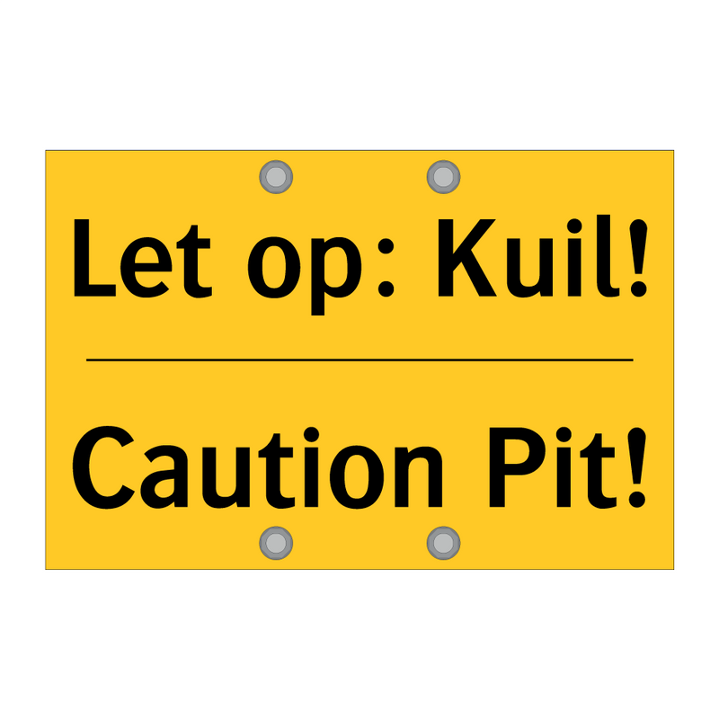 Let op: Kuil! - Caution Pit! & Let op: Kuil! - Caution Pit! & Let op: Kuil! - Caution Pit!