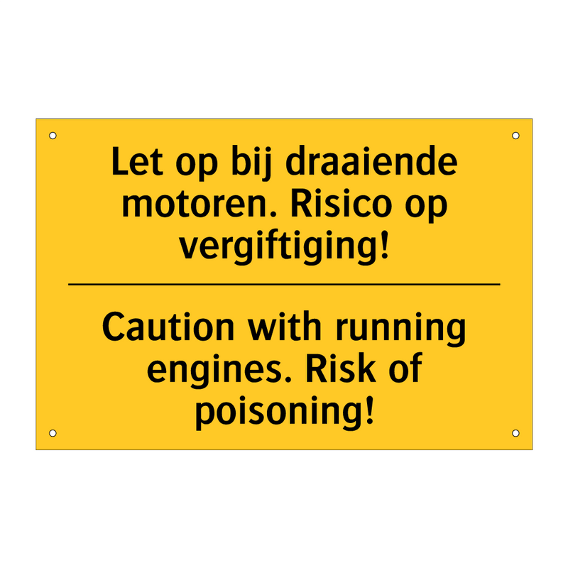 Let op bij draaiende motoren. /.../ - Caution with running engines. /.../