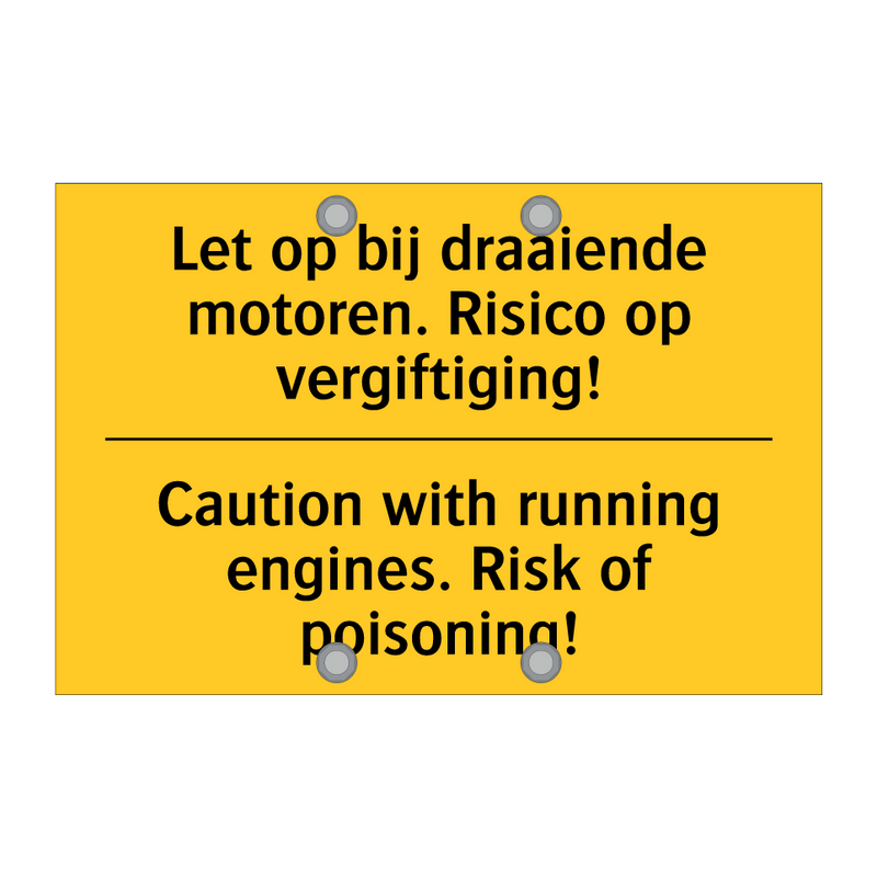 Let op bij draaiende motoren. /.../ - Caution with running engines. /.../