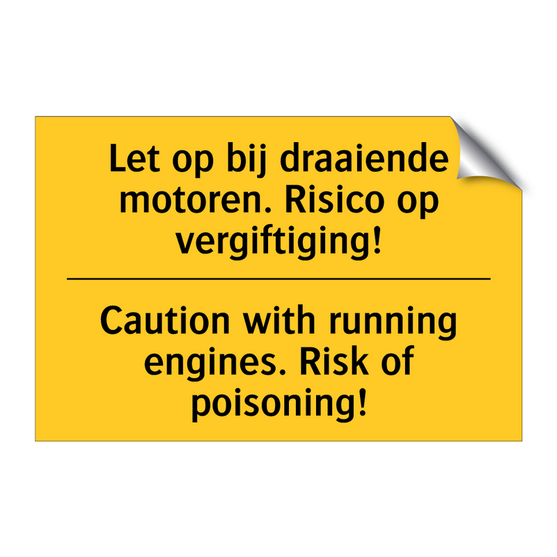 Let op bij draaiende motoren. /.../ - Caution with running engines. /.../