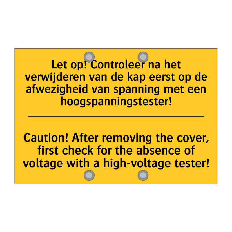 Let op! Controleer na het verwijderen /.../ - Caution! After removing the cover, /.../