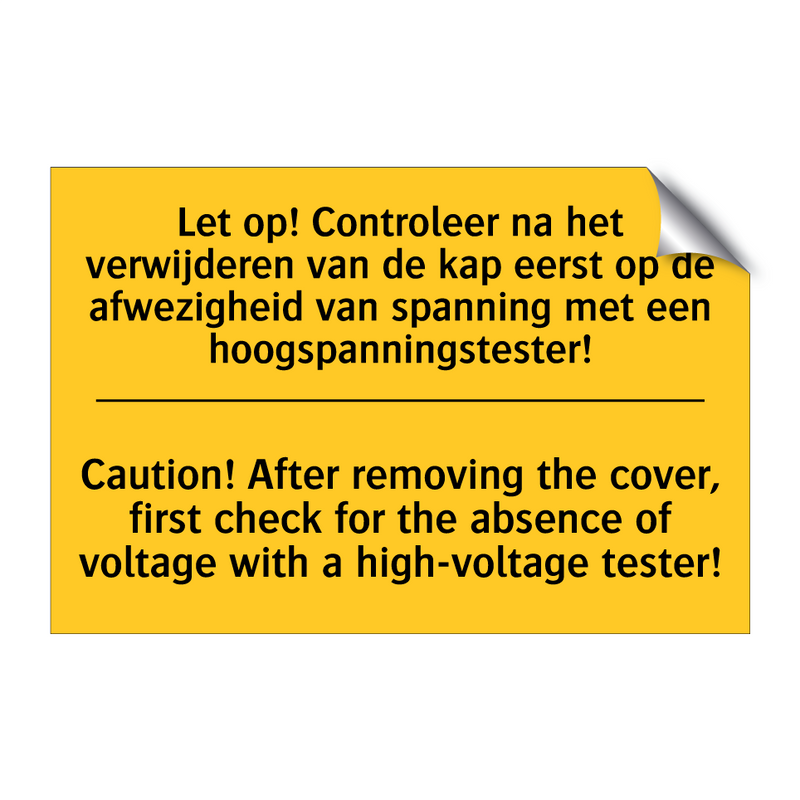 Let op! Controleer na het verwijderen /.../ - Caution! After removing the cover, /.../