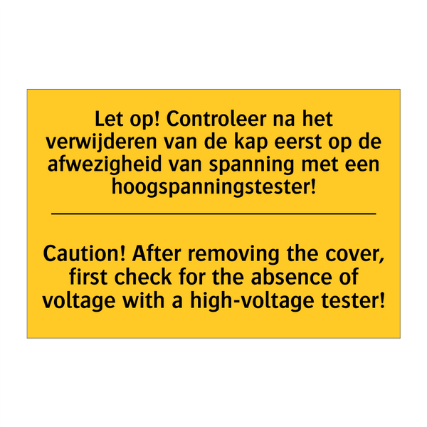 Let op! Controleer na het verwijderen /.../ - Caution! After removing the cover, /.../