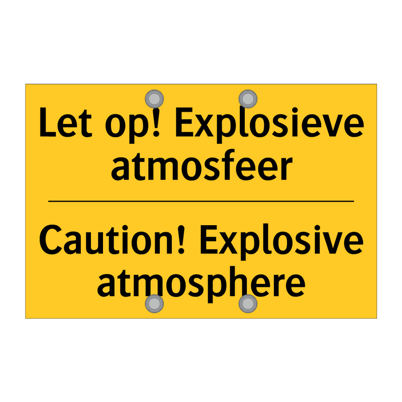 Let op! Explosieve atmosfeer - Caution! Explosive atmosphere