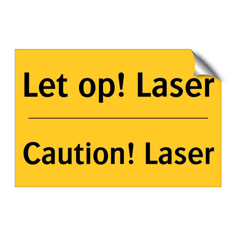 Let op! Laser - Caution! Laser & Let op! Laser - Caution! Laser & Let op! Laser - Caution! Laser