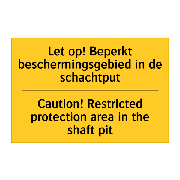 Let op! Beperkt beschermingsgebied /.../ - Caution! Restricted protection /.../