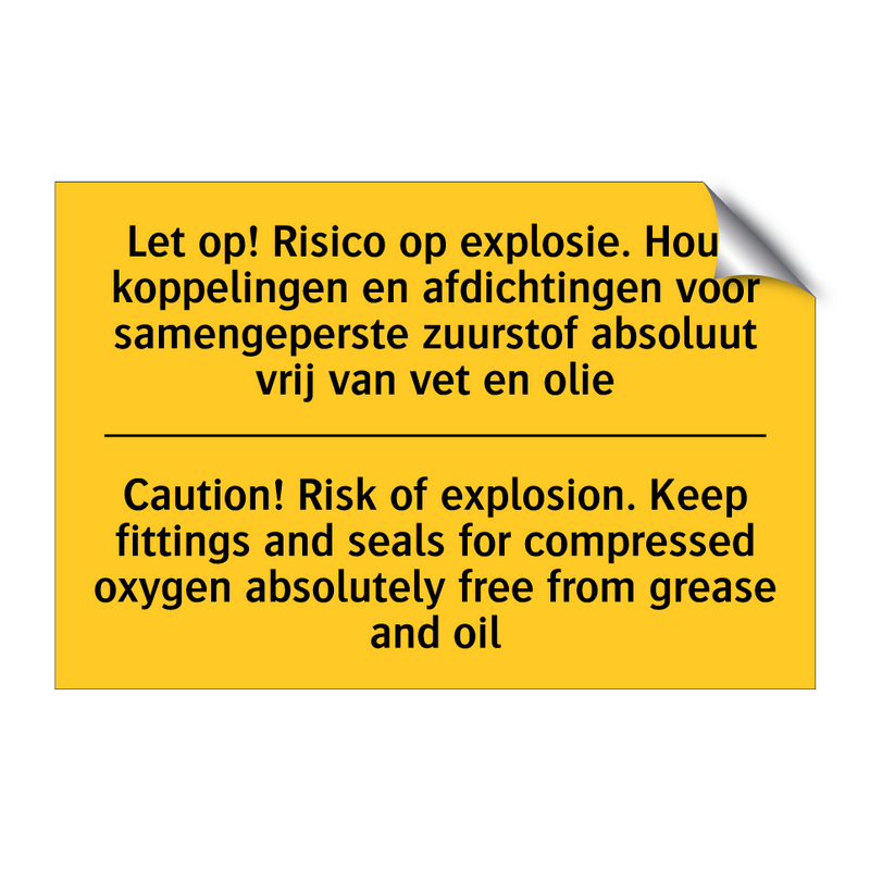 Let op! Risico op explosie. Houd /.../ - Caution! Risk of explosion. Keep /.../